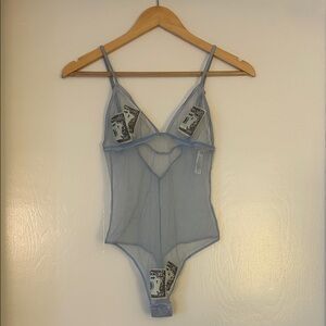 Fleur du Mal embroidered mesh money Bodysuit